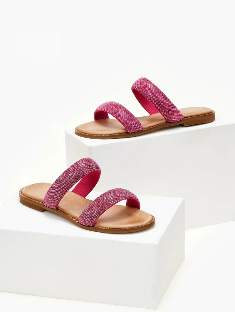 Σανδάλια δερμάτινα ESTIL με δύο φάσες - Φούξια 5 Σανδάλια δερμάτινα ESTIL με δύο φάσες - Φούξια - Image 3