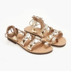 Σανδάλια δερμάτινα ESTIL με Lace Up δέσιμο - Χρυσό 13 Σανδάλια δερμάτινα ESTIL με Lace Up δέσιμο - Χρυσό -Σανδάλια κατάστημα sandalia dermatina estil me lace up desimo 104944 cp9h