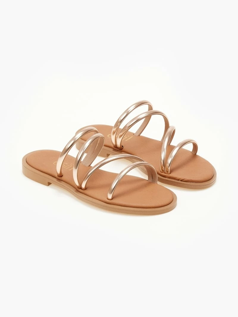 Σανδάλια δερμάτινα ESTIL με λεπτά λουράκια - Χαλκός 4 Σανδάλια δερμάτινα ESTIL με λεπτά λουράκια - Χαλκός - Image 2