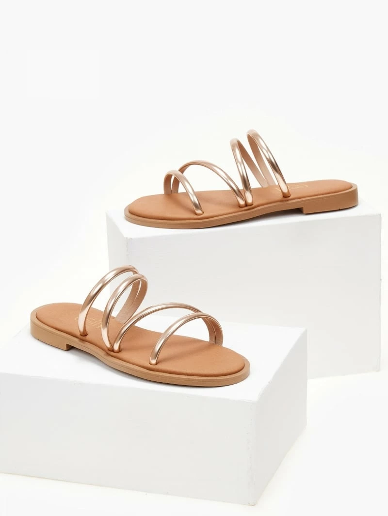 Σανδάλια δερμάτινα ESTIL με λεπτά λουράκια - Χαλκός 5 Σανδάλια δερμάτινα ESTIL με λεπτά λουράκια - Χαλκός - Image 3