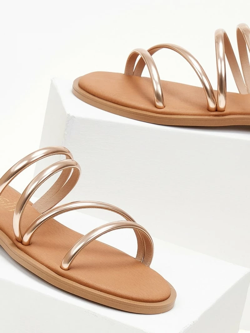 Σανδάλια δερμάτινα ESTIL με λεπτά λουράκια - Χαλκός 8 Σανδάλια δερμάτινα ESTIL με λεπτά λουράκια - Χαλκός - Image 6