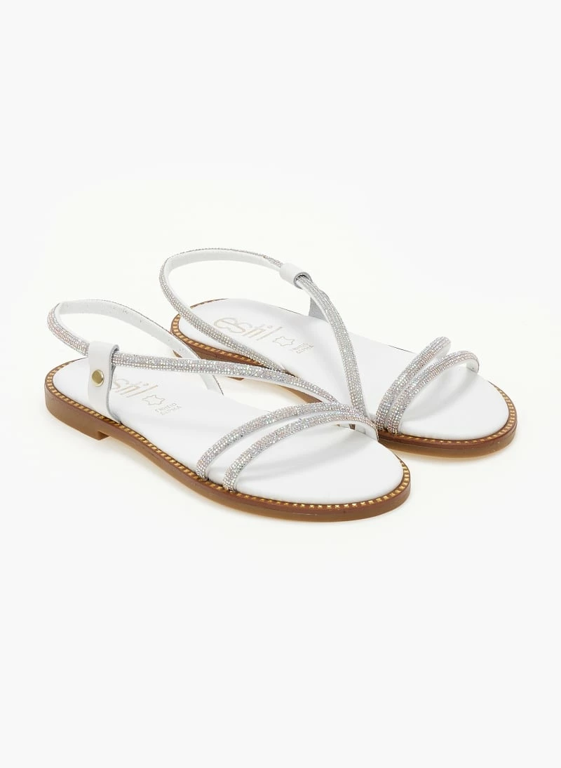 Σανδάλια δερμάτινα ESTIL με περαστό λουράκι - Λευκό 9 Σανδάλια δερμάτινα ESTIL με περαστό λουράκι - Λευκό - Image 7