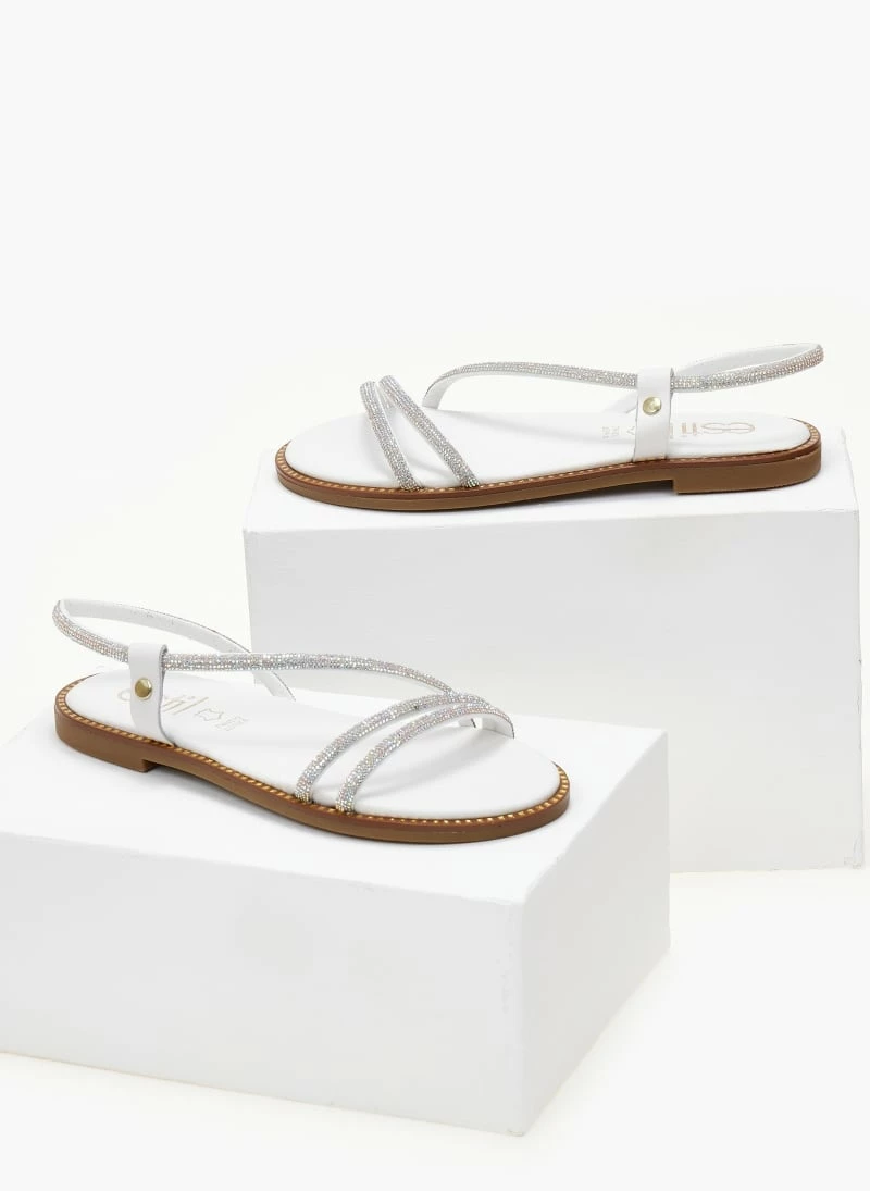 Σανδάλια δερμάτινα ESTIL με περαστό λουράκι - Λευκό 6 Σανδάλια δερμάτινα ESTIL με περαστό λουράκι - Λευκό - Image 4