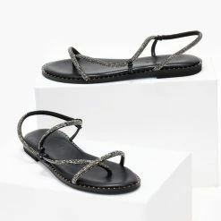 Σανδάλια δερμάτινα ESTIL με περαστό Strass λουράκι - Μαύρο 9 Σανδάλια δερμάτινα ESTIL με περαστό Strass λουράκι - Μαύρο -Σανδάλια κατάστημα sandalia dermatina estil me perasto strass louraki 105072 hrpd