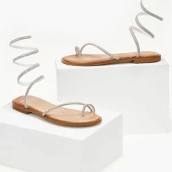 Σανδάλια δερμάτινα ESTIL με Strass έλασμα - Ασημί 10 Σανδάλια δερμάτινα ESTIL με Strass έλασμα - Ασημί -Σανδάλια κατάστημα sandalia dermatina estil me strass elasma 105581 5260