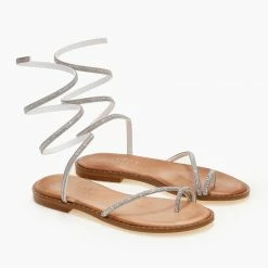 Σανδάλια δερμάτινα ESTIL με Strass έλασμα - Ασημί 13 Σανδάλια δερμάτινα ESTIL με Strass έλασμα - Ασημί -Σανδάλια κατάστημα sandalia dermatina estil me strass elasma 105581 pa1k