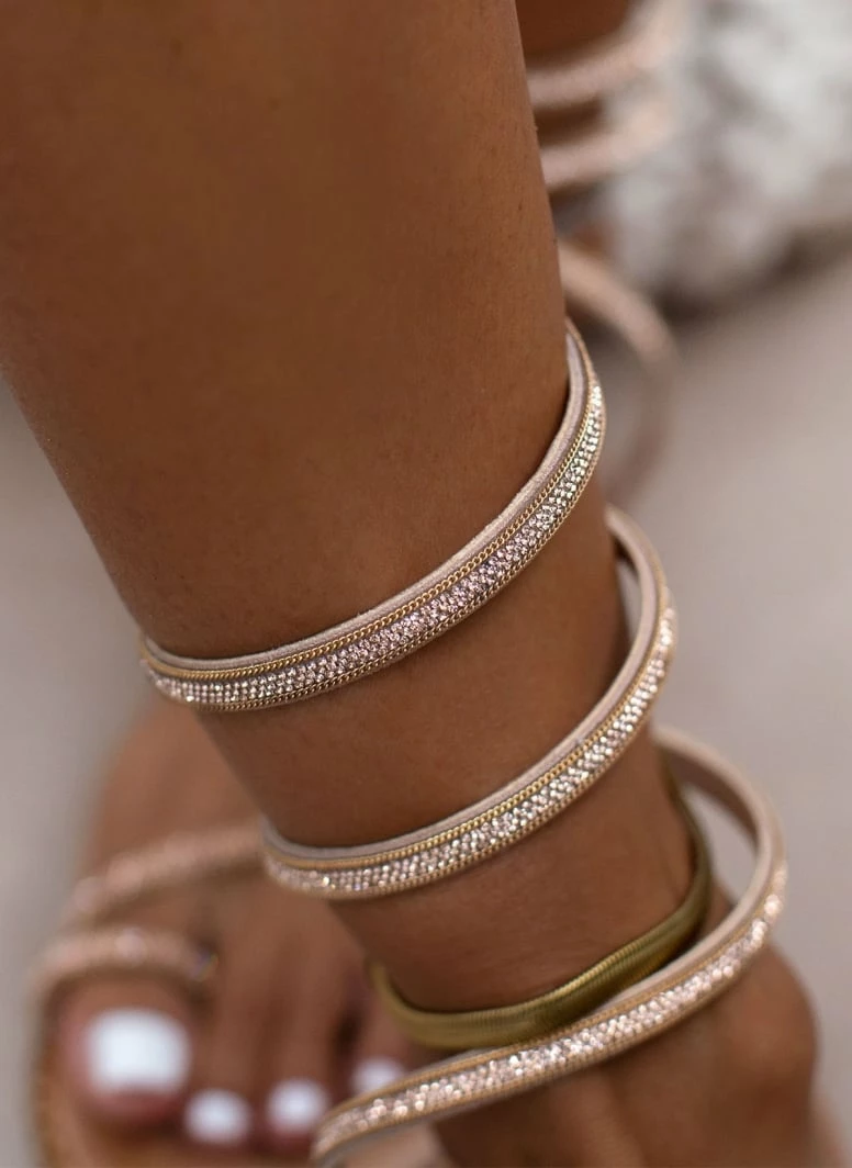 Σανδάλια δερμάτινα ESTIL με Strass έλασμα - Χαλκός 6 Σανδάλια δερμάτινα ESTIL με Strass έλασμα - Χαλκός - Image 4