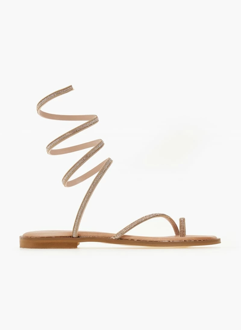 Σανδάλια δερμάτινα ESTIL με Strass έλασμα - Χαλκός 7 Σανδάλια δερμάτινα ESTIL με Strass έλασμα - Χαλκός - Image 5