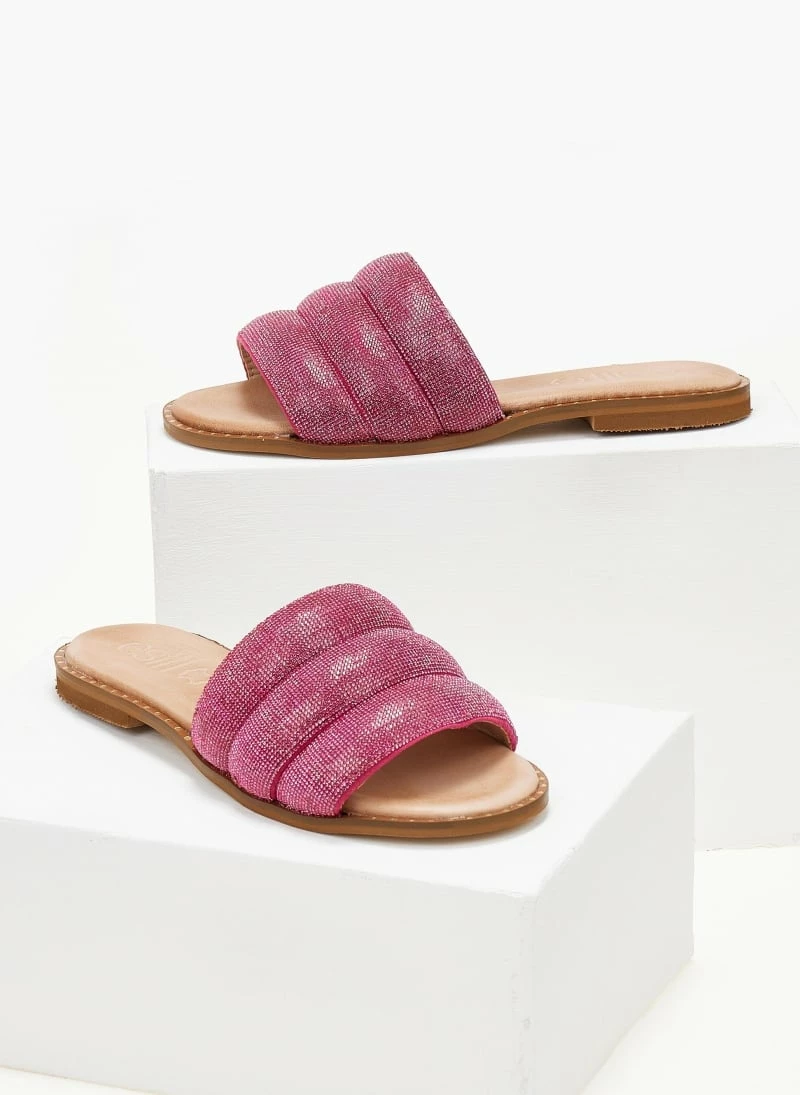 Σανδάλια δερμάτινα ESTIL με Strass φάσα - Φούξια 6 Σανδάλια δερμάτινα ESTIL με Strass φάσα - Φούξια - Image 4