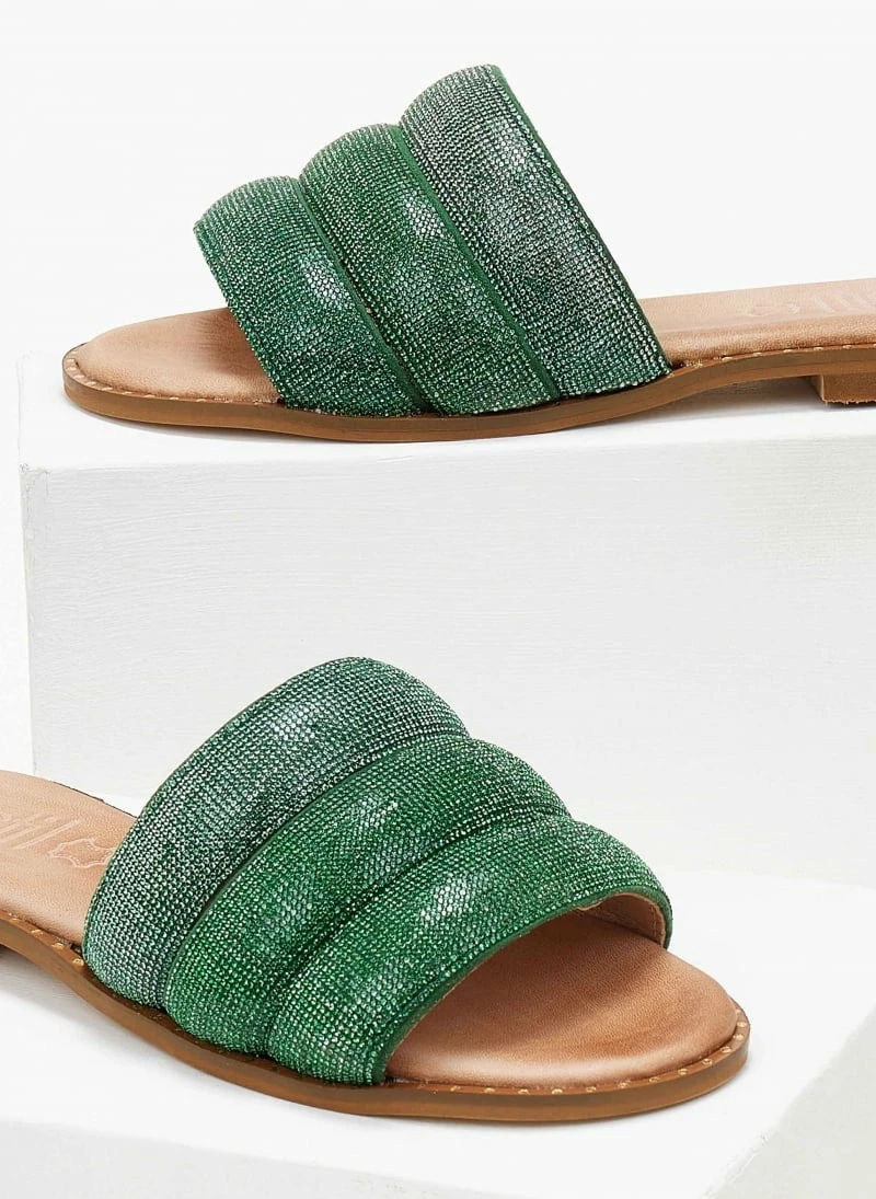 Σανδάλια δερμάτινα ESTIL με Strass φάσα - Πράσινο 4 Σανδάλια δερμάτινα ESTIL με Strass φάσα - Πράσινο - Image 2