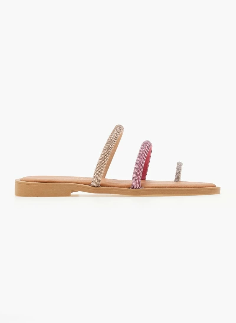 Σανδάλια δερμάτινα ESTIL με Strass και διχρωμία - Φούξια 4 Σανδάλια δερμάτινα ESTIL με Strass και διχρωμία - Φούξια - Image 2