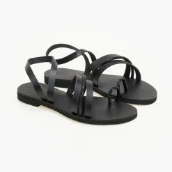 Σανδάλια δερμάτινα ESTIL με Strass λεπτομέρεια - Μαύρο 8 Σανδάλια δερμάτινα ESTIL με Strass λεπτομέρεια - Μαύρο -Σανδάλια κατάστημα sandalia dermatina estil me strass leptomereia 105719 68gm