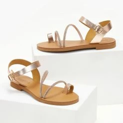 Σανδάλια δερμάτινα ESTIL με Strass λουράκια - Χαλκός 10 Σανδάλια δερμάτινα ESTIL με Strass λουράκια - Χαλκός -Σανδάλια κατάστημα sandalia dermatina estil me strass lourakia 105941 jlnf