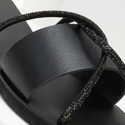 Σανδάλια δερμάτινα ESTIL με χιαστί Strass λουράκια - Μαύρο 7 Σανδάλια δερμάτινα ESTIL με χιαστί Strass λουράκια - Μαύρο -Σανδάλια κατάστημα sandalia dermatina estil me xiasti strass lourakia 106041 iw9n