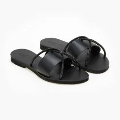 Σανδάλια δερμάτινα ESTIL με χιαστί Strass λουράκια - Μαύρο 9 Σανδάλια δερμάτινα ESTIL με χιαστί Strass λουράκια - Μαύρο -Σανδάλια κατάστημα sandalia dermatina estil me xiasti strass lourakia 106041 r979