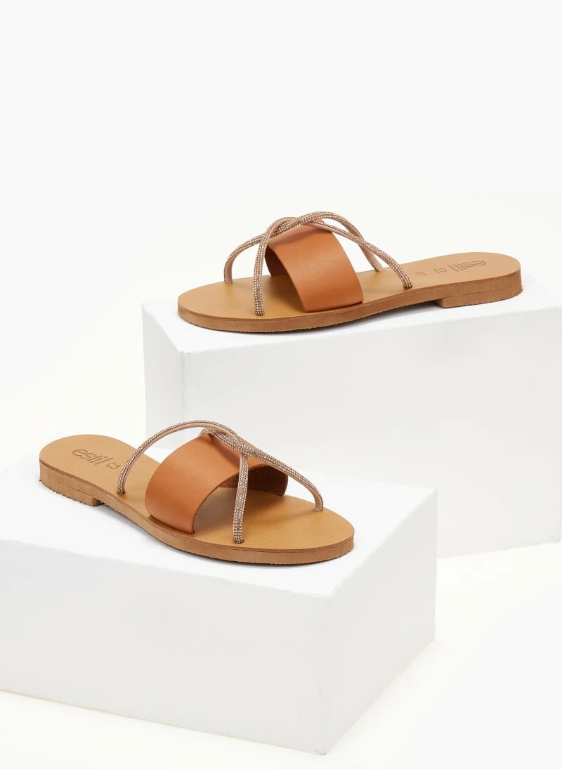 Σανδάλια δερμάτινα ESTIL με χιαστί Strass λουράκια - Ταμπά 7 Σανδάλια δερμάτινα ESTIL με χιαστί Strass λουράκια - Ταμπά - Image 5