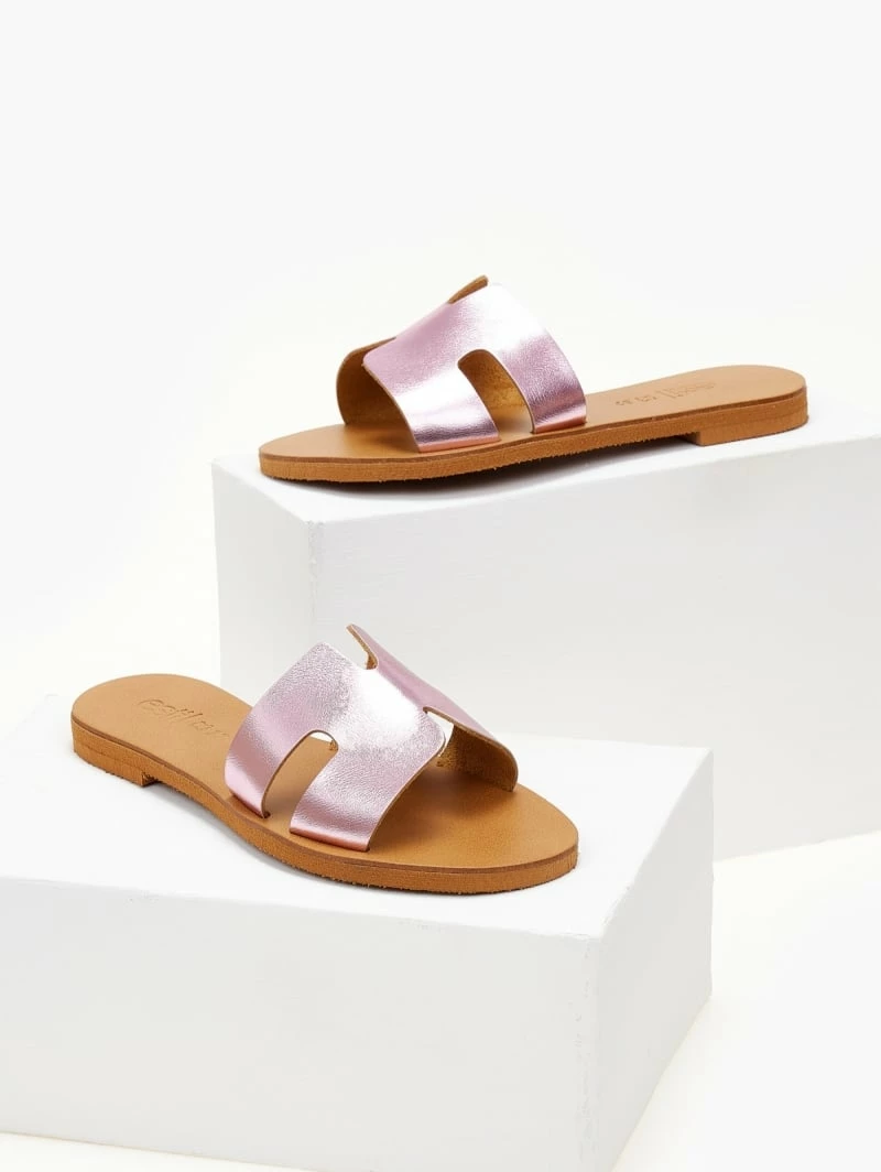 Σανδάλια δερμάτινα ESTIL σε μεταλλικά χρώματα - Ροζ 7 Σανδάλια δερμάτινα ESTIL σε μεταλλικά χρώματα - Ροζ - Image 5