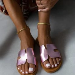 Σανδάλια δερμάτινα ESTIL σε μεταλλικά χρώματα - Ροζ 15 Σανδάλια δερμάτινα ESTIL σε μεταλλικά χρώματα - Ροζ -Σανδάλια κατάστημα sandalia dermatina estil se metallika xrwmata 105379 w2lk