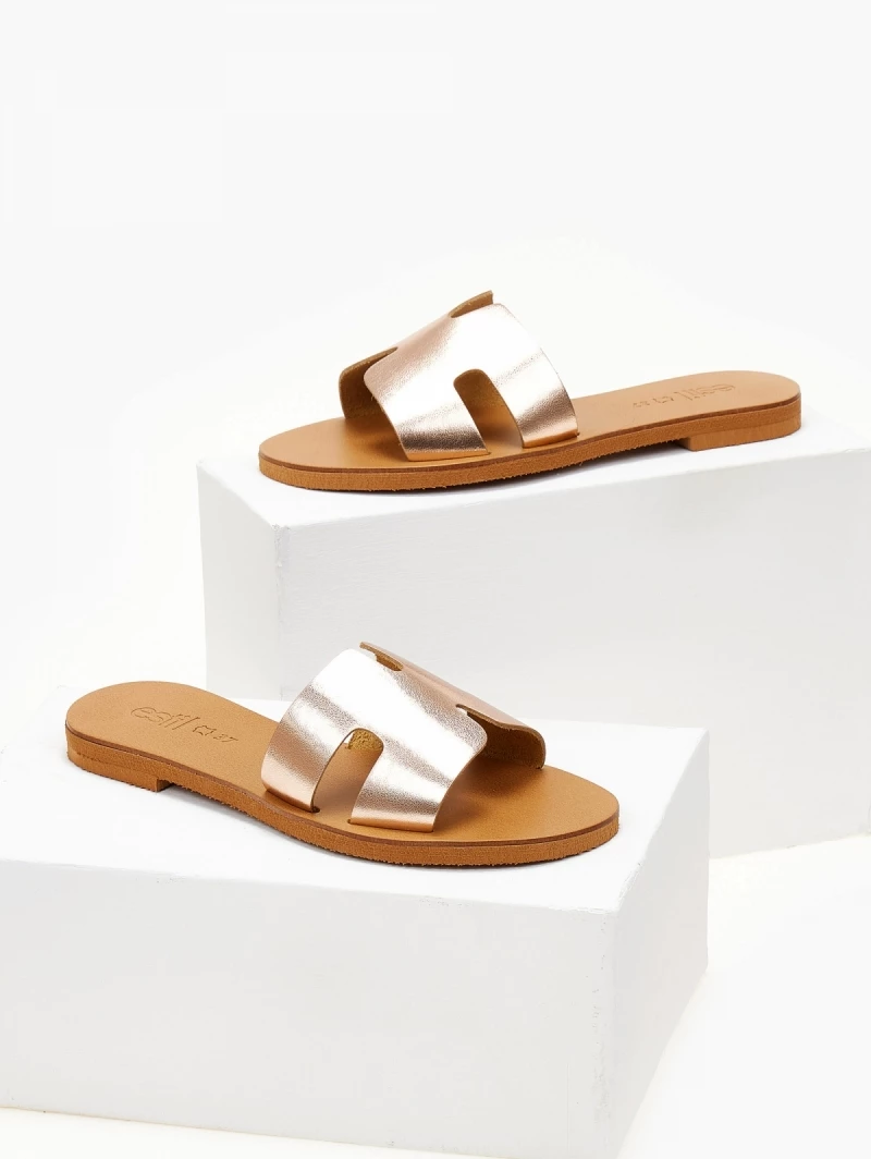 Σανδάλια δερμάτινα ESTIL σε μεταλλικά χρώματα - Χαλκός 5 Σανδάλια δερμάτινα ESTIL σε μεταλλικά χρώματα - Χαλκός - Image 3