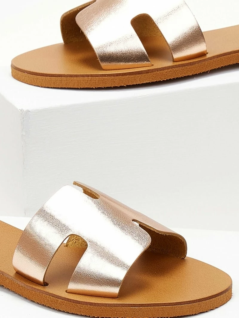 Σανδάλια δερμάτινα ESTIL σε μεταλλικά χρώματα - Χαλκός 8 Σανδάλια δερμάτινα ESTIL σε μεταλλικά χρώματα - Χαλκός - Image 6