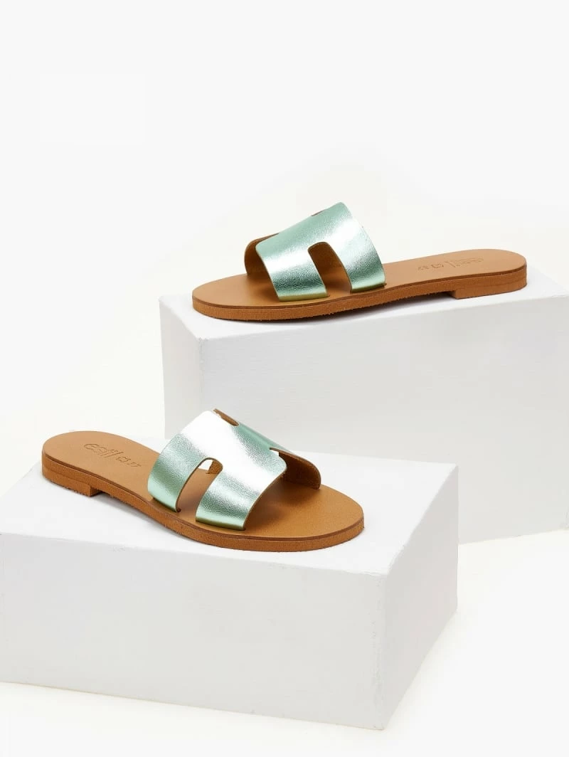 Σανδάλια δερμάτινα ESTIL σε μεταλλικά χρώματα - Βεραμάν 7 Σανδάλια δερμάτινα ESTIL σε μεταλλικά χρώματα - Βεραμάν - Image 5