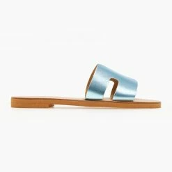 Σανδάλια δερμάτινα ESTIL σε μεταλλικά χρώματα - Γαλάζιο 9 Σανδάλια δερμάτινα ESTIL σε μεταλλικά χρώματα - Γαλάζιο -Σανδάλια κατάστημα sandalia dermatina estil se metallika xrwmata 105382 x68v