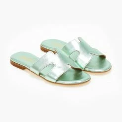 Σανδάλια δερμάτινα ESTIL σε μεταλλικά χρώματα - Βεραμάν -Σανδάλια κατάστημα sandalia dermatina estil se metallika xrwmata 105948 h27t