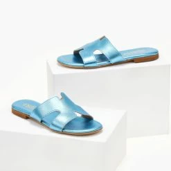 Σανδάλια δερμάτινα ESTIL σε μεταλλικά χρώματα - Μπλε 11 Σανδάλια δερμάτινα ESTIL σε μεταλλικά χρώματα - Μπλε -Σανδάλια κατάστημα sandalia dermatina estil se metallika xrwmata 105950 7ude