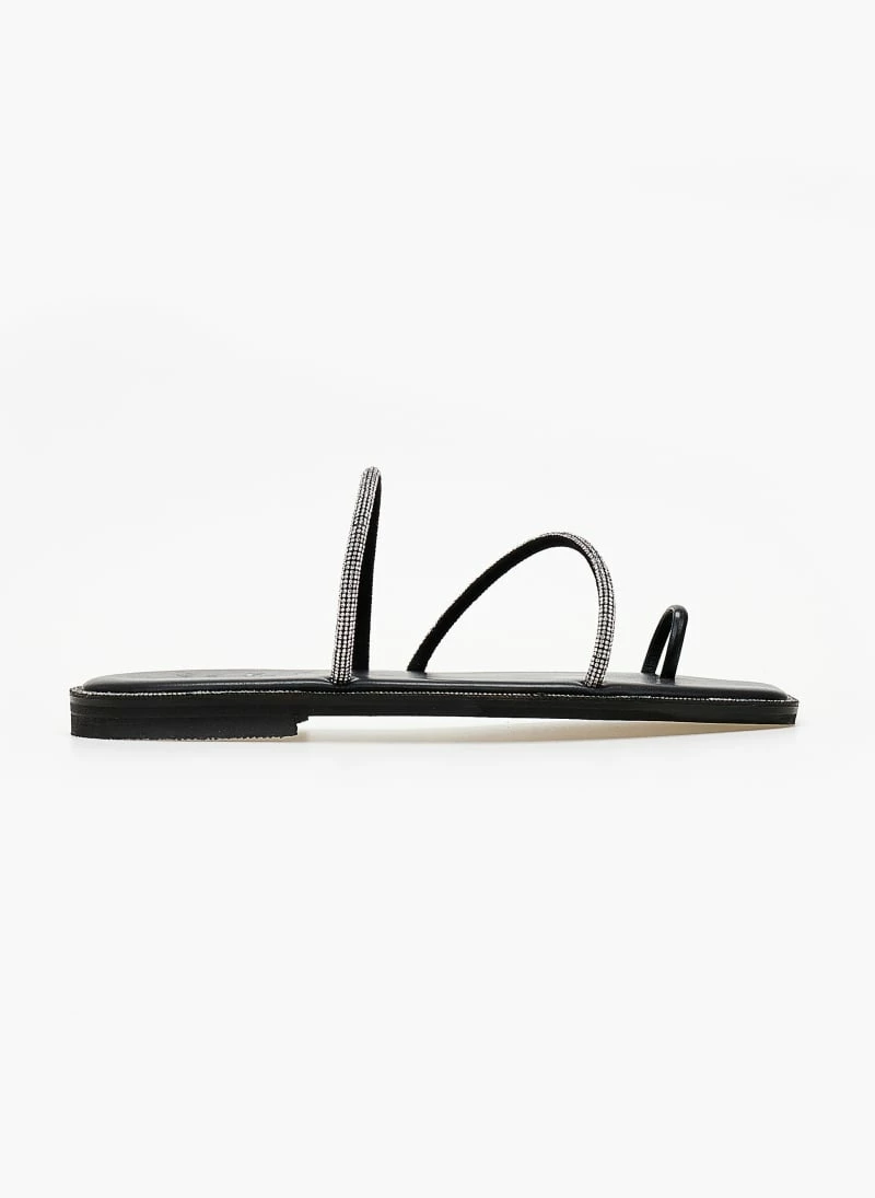 Σανδάλια δερμάτινα IRIS με διακριτικά Strass - Μαύρο 7 Σανδάλια δερμάτινα IRIS με διακριτικά Strass - Μαύρο - Image 5