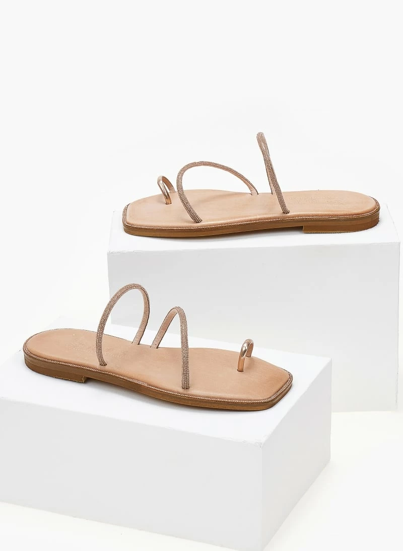 Σανδάλια δερμάτινα IRIS με διακριτικά Strass - Χαλκός 7 Σανδάλια δερμάτινα IRIS με διακριτικά Strass - Χαλκός - Image 5