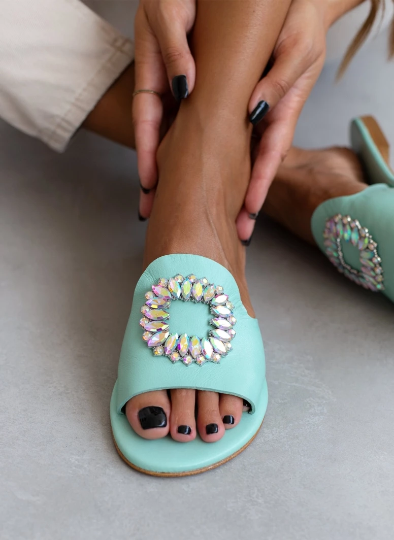 Σανδάλια δερμάτινα IRIS με ιριδίζουσες πέτρες - Βεραμάν 9 Σανδάλια δερμάτινα IRIS με ιριδίζουσες πέτρες - Βεραμάν - Image 7