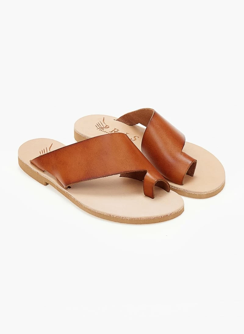 Σανδάλια δερμάτινα IRIS με λοξή φάσα - Ταμπά 9 Σανδάλια δερμάτινα IRIS με λοξή φάσα - Ταμπά - Image 7