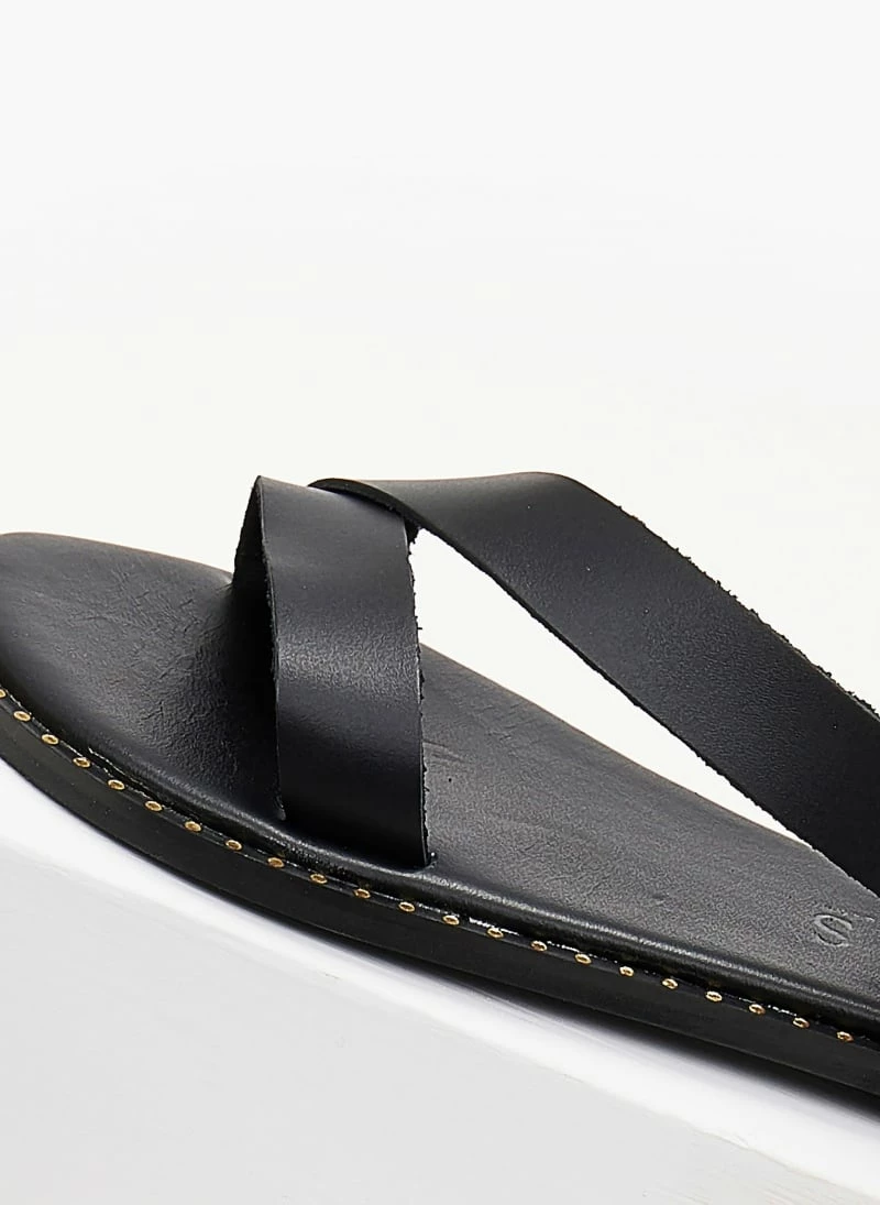 Σανδάλια δερμάτινα IRIS με μπαρέτα - Μαύρο 7 Σανδάλια δερμάτινα IRIS με μπαρέτα - Μαύρο - Image 5