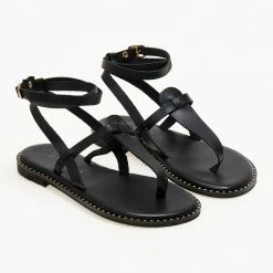 Σανδάλια δερμάτινα IRIS με μπαρέτα - Μαύρο 9 Σανδάλια δερμάτινα IRIS με μπαρέτα - Μαύρο -Σανδάλια κατάστημα sandalia dermatina iris me mpareta 104736 7fta