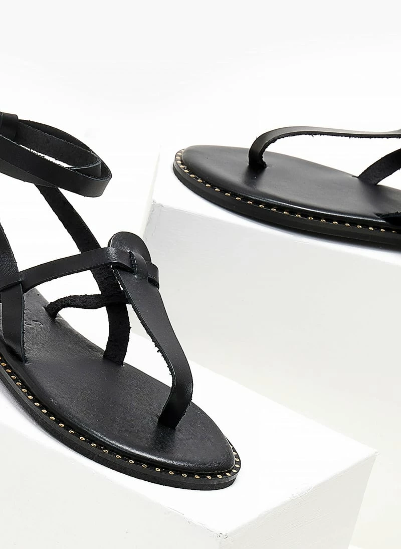 Σανδάλια δερμάτινα IRIS με μπαρέτα - Μαύρο 7 Σανδάλια δερμάτινα IRIS με μπαρέτα - Μαύρο - Image 5