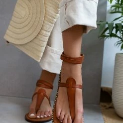 Σανδάλια δερμάτινα IRIS με μπαρέτα - Ταμπά 15 Σανδάλια δερμάτινα IRIS με μπαρέτα - Ταμπά -Σανδάλια κατάστημα sandalia dermatina iris me mpareta 104737 81ij