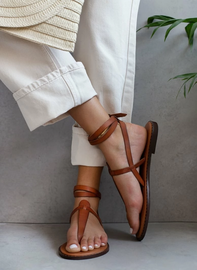 Σανδάλια δερμάτινα IRIS με μπαρέτα - Ταμπά 3 Σανδάλια δερμάτινα IRIS με μπαρέτα - Ταμπά