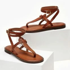 Σανδάλια δερμάτινα IRIS με μπαρέτα - Ταμπά 11 Σανδάλια δερμάτινα IRIS με μπαρέτα - Ταμπά -Σανδάλια κατάστημα sandalia dermatina iris me mpareta 104737 ebmi