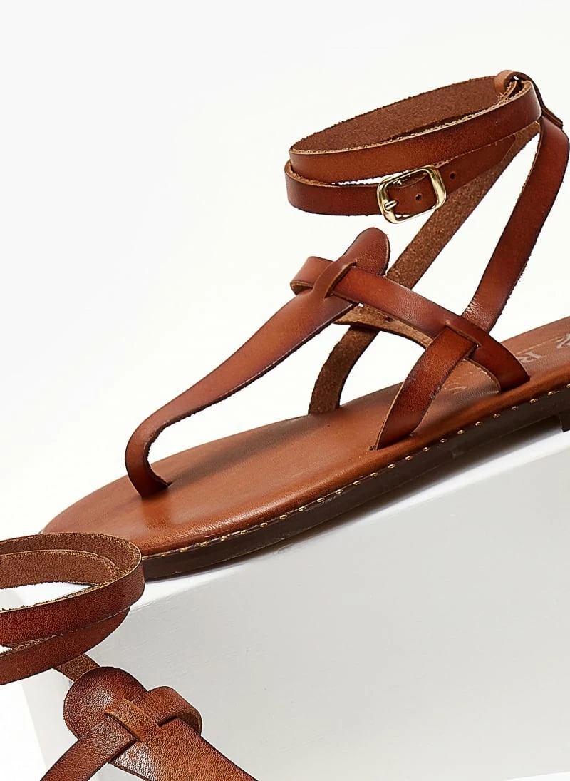 Σανδάλια δερμάτινα IRIS με μπαρέτα - Ταμπά 4 Σανδάλια δερμάτινα IRIS με μπαρέτα - Ταμπά - Image 2