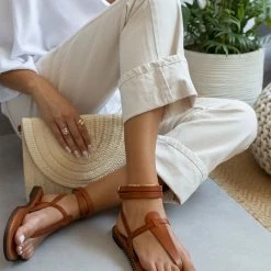 Σανδάλια δερμάτινα IRIS με μπαρέτα - Ταμπά 12 Σανδάλια δερμάτινα IRIS με μπαρέτα - Ταμπά -Σανδάλια κατάστημα sandalia dermatina iris me mpareta 104737 m19d