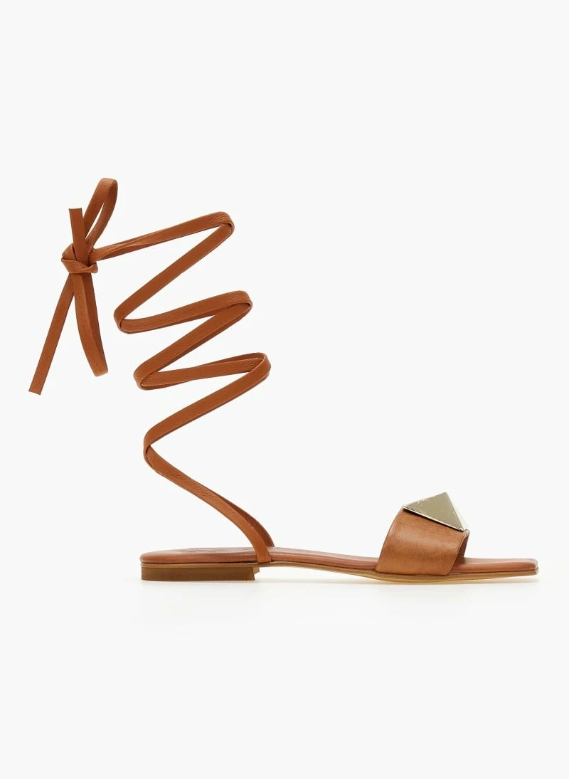 Σανδάλια δερμάτινα IRIS με Oversize τρουκ - Ταμπά 4 Σανδάλια δερμάτινα IRIS με Oversize τρουκ - Ταμπά - Image 2