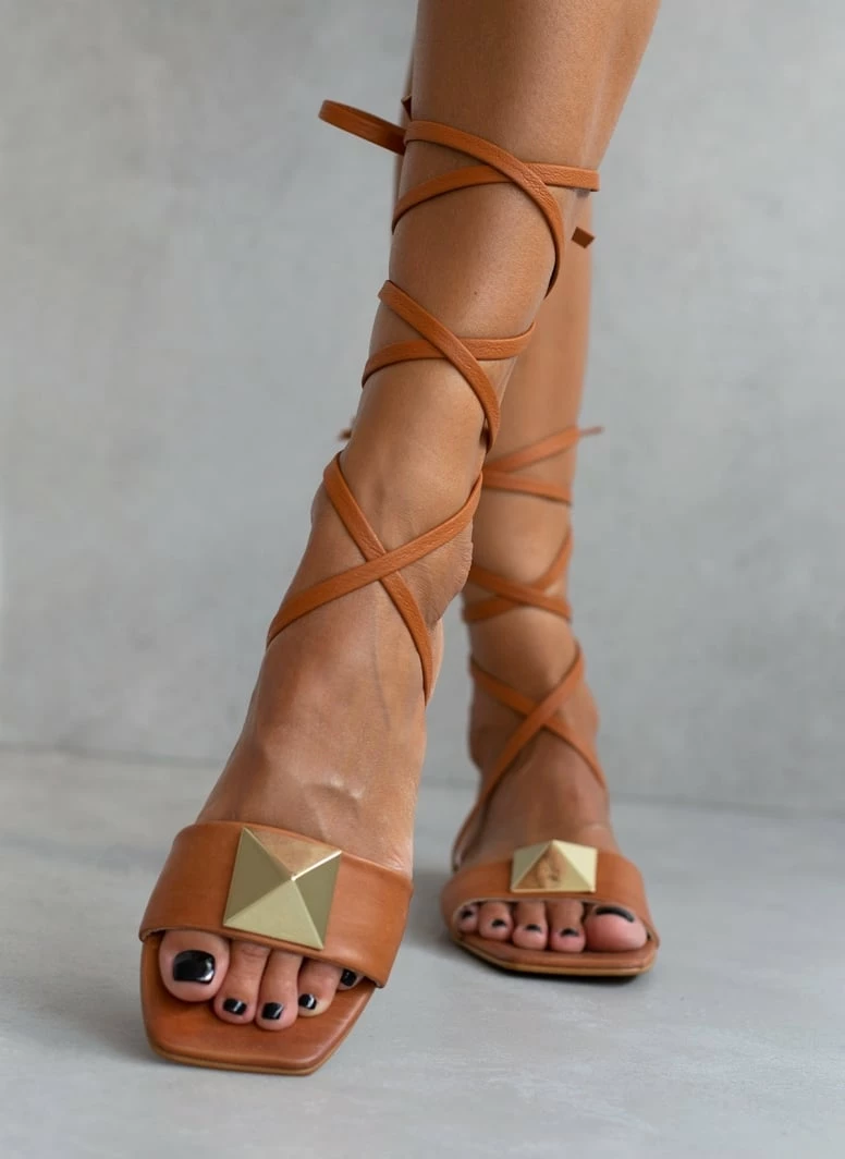 Σανδάλια δερμάτινα IRIS με Oversize τρουκ - Ταμπά 5 Σανδάλια δερμάτινα IRIS με Oversize τρουκ - Ταμπά - Image 3