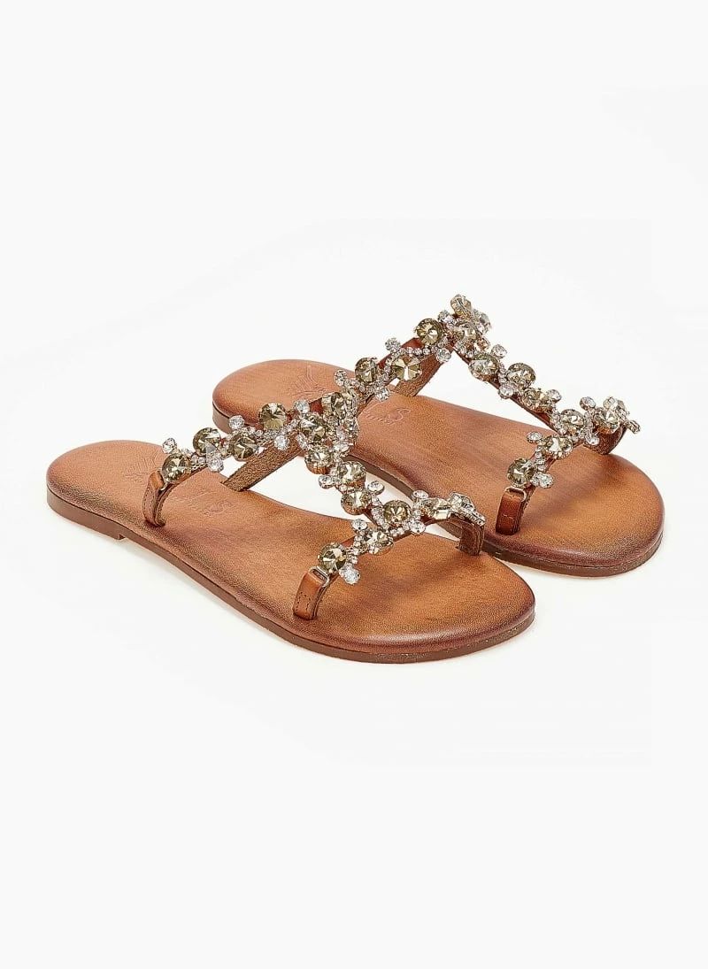 Σανδάλια δερμάτινα IRIS με πέτρες - Ταμπά 8 Σανδάλια δερμάτινα IRIS με πέτρες - Ταμπά - Image 6