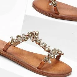 Σανδάλια δερμάτινα IRIS με πέτρες - Ταμπά 10 Σανδάλια δερμάτινα IRIS με πέτρες - Ταμπά -Σανδάλια κατάστημα sandalia dermatina iris me petres 103841 knwd