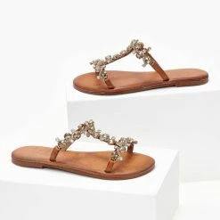 Σανδάλια δερμάτινα IRIS με πέτρες - Ταμπά 12 Σανδάλια δερμάτινα IRIS με πέτρες - Ταμπά -Σανδάλια κατάστημα sandalia dermatina iris me petres 103841 ra1j