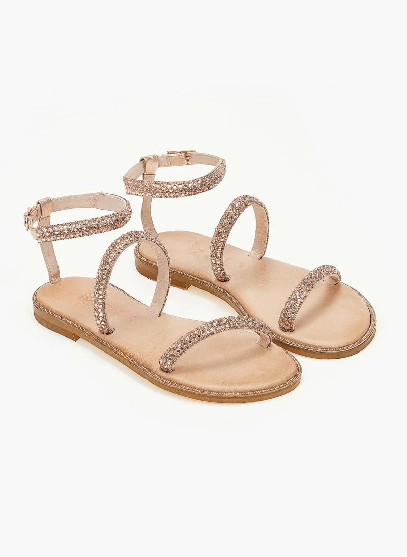 Σανδάλια δερμάτινα IRIS με πέτρες - Χαλκός 8 Σανδάλια δερμάτινα IRIS με πέτρες - Χαλκός - Image 6