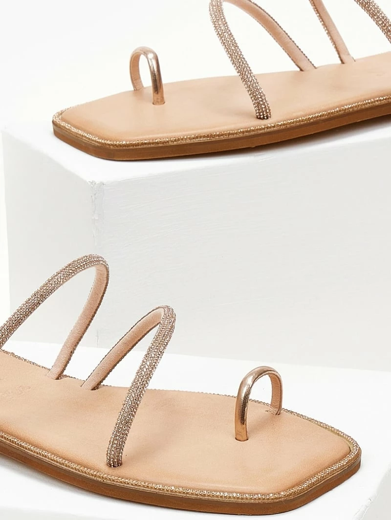 Σανδάλια δερμάτινα IRIS με Strass στη σόλα - Χαλκός 5 Σανδάλια δερμάτινα IRIS με Strass στη σόλα - Χαλκός - Image 3