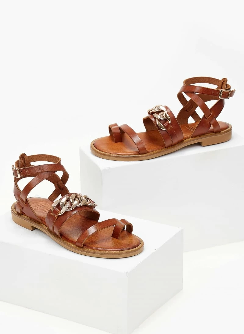 Σανδάλια δερμάτινα TFP με αλυσίδα - Ταμπά 7 Σανδάλια δερμάτινα TFP με αλυσίδα - Ταμπά - Image 5