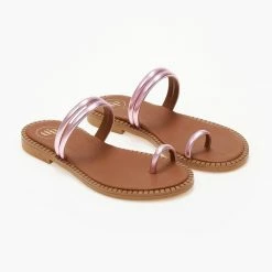Σανδάλια δερμάτινα TFP με διπλό λουράκι - Ροζ -Σανδάλια κατάστημα sandalia dermatina tfp me diplo louraki 105181 nif6