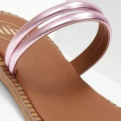 Σανδάλια δερμάτινα TFP με διπλό λουράκι - Ροζ -Σανδάλια κατάστημα sandalia dermatina tfp me diplo louraki 105181 ogcl